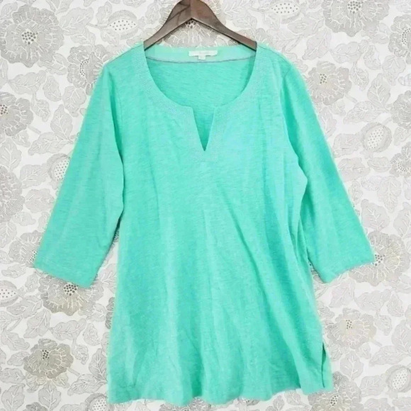 Boden Embroidered 3/4 Sleeve Mini Shift Dress Women's ‎ 16 Green Unlined - Picture 1 of 8